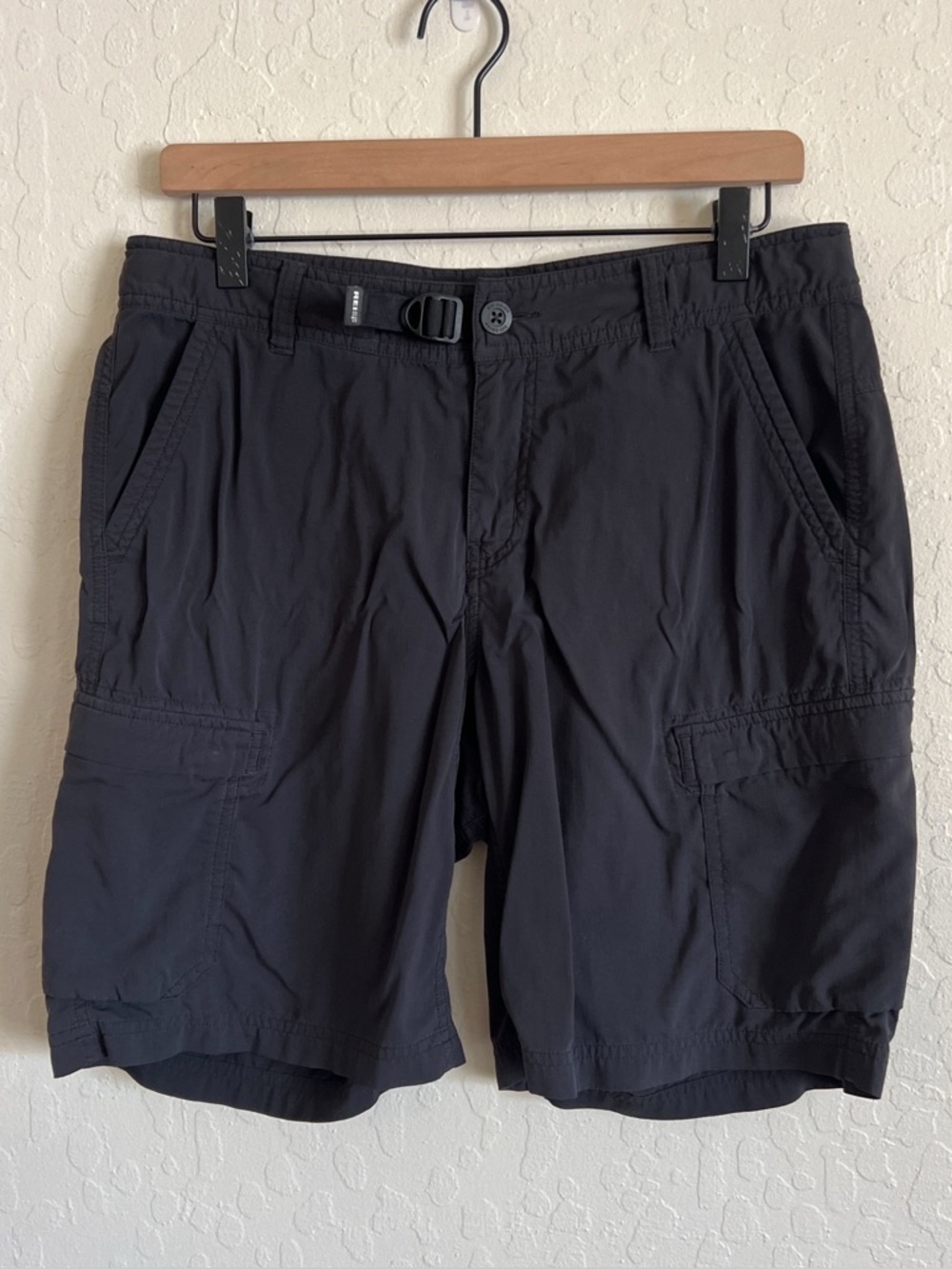 REI Co-op Women’s Nylon Belted Cargo Hiking Shorts 10 Black Outdoor Activewear